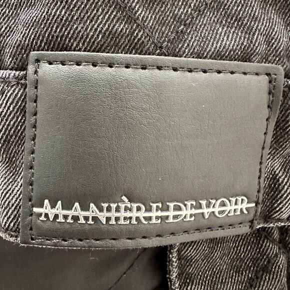 Maniere De Voir Women’s Black Diamond Pattern Button Front Jacket Size M/L - Picture 6 of 9